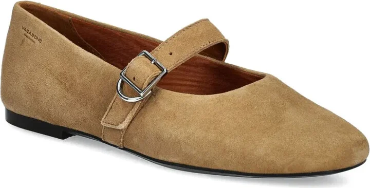 Jolin buckle-strap suede ballet flats - Image 2