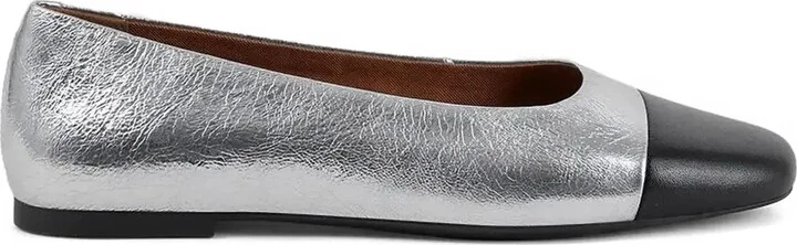 Jolin metallic leather ballet flats