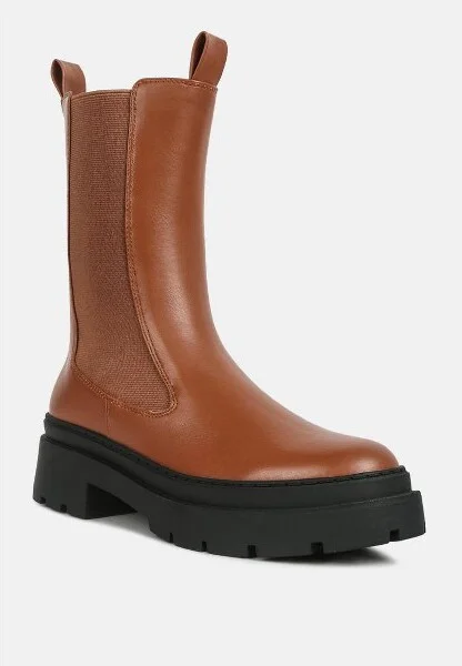 Jolt Elasticated Gussets Lug Sole Boots Women - Image 3