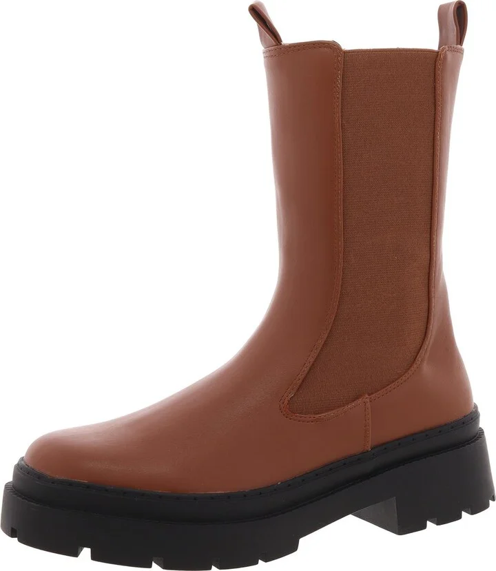 JOLT Womens Laceless Manmade Mid-Calf Boots