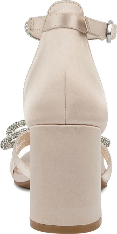 Jones New York Women's Earaman Block Heel Rhinestone Bow Dress Sandals - Image 3