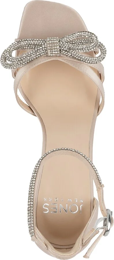 Jones New York Women's Earaman Block Heel Rhinestone Bow Dress Sandals - Image 4
