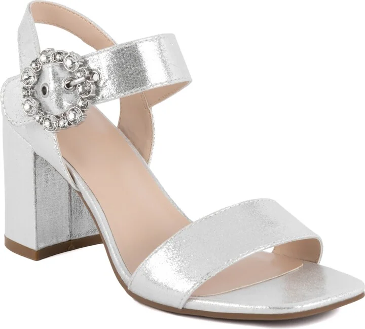 Jones New York Women's Earleny Embellished Block Heel Dress Sandals