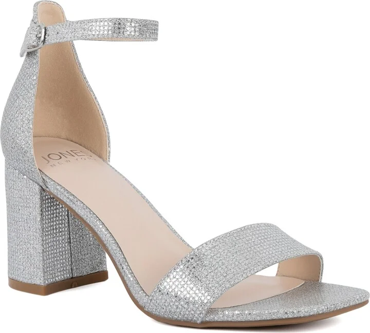 Jones New York Women's Early Two Piece Block Heel Dress Sandals