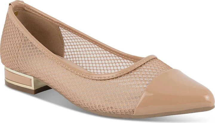 Jones New York Women's Qilulla Mesh Pointed Cap Toe Flats