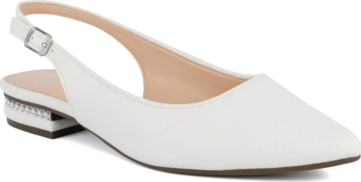 Jones New York Women's Quilsa Pointed Toe Slingback Flats