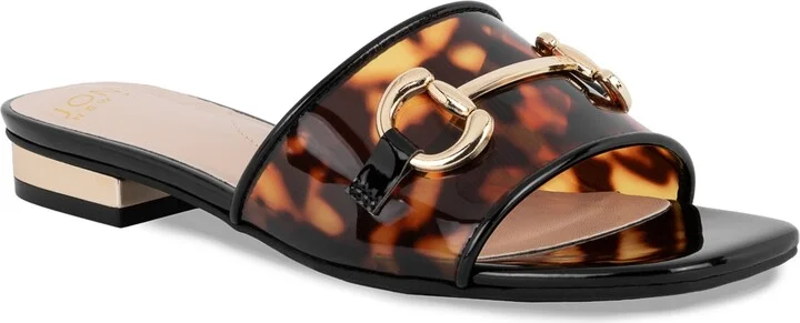 Jones New York Women's Vivato Single Band Slip On Flat Sandals
