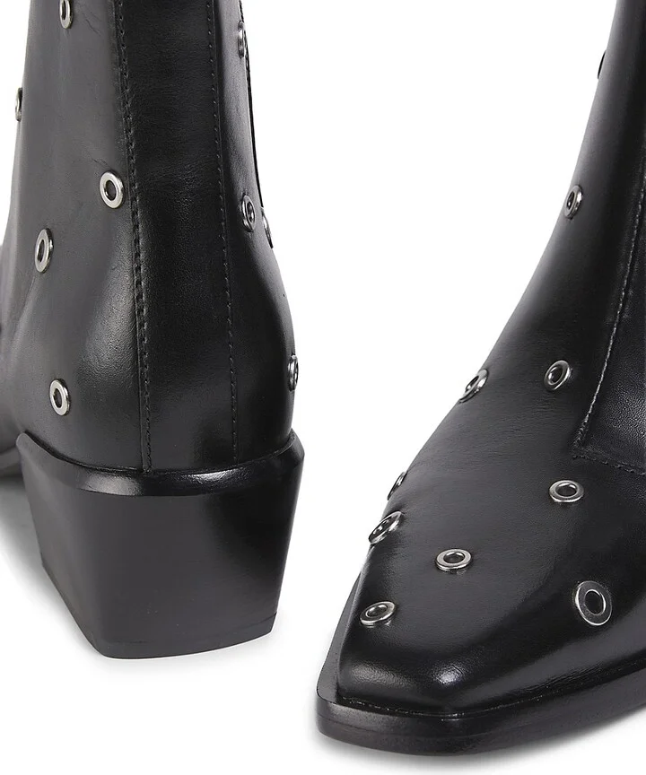 Joni 50MM Grommet Leather Boots - Image 6
