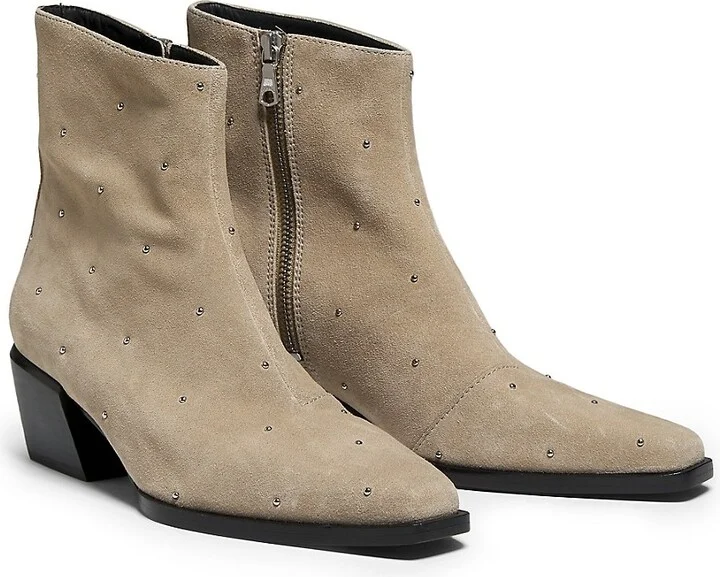 Joni Studded Suede Zip Boots - Image 2
