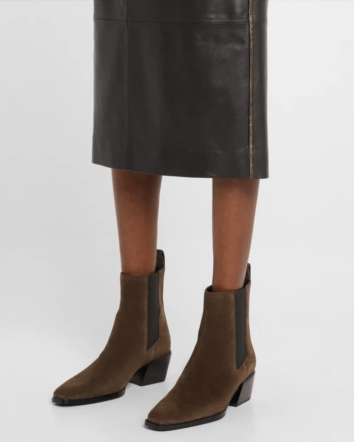 Joni Suede Chelsea Booties - Image 4