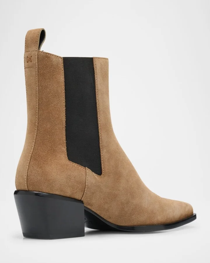 Joni Suede Chelsea Booties - Image 5