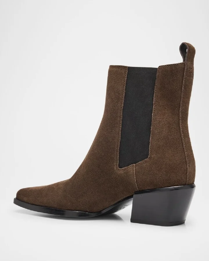 Joni Suede Chelsea Booties - Image 6
