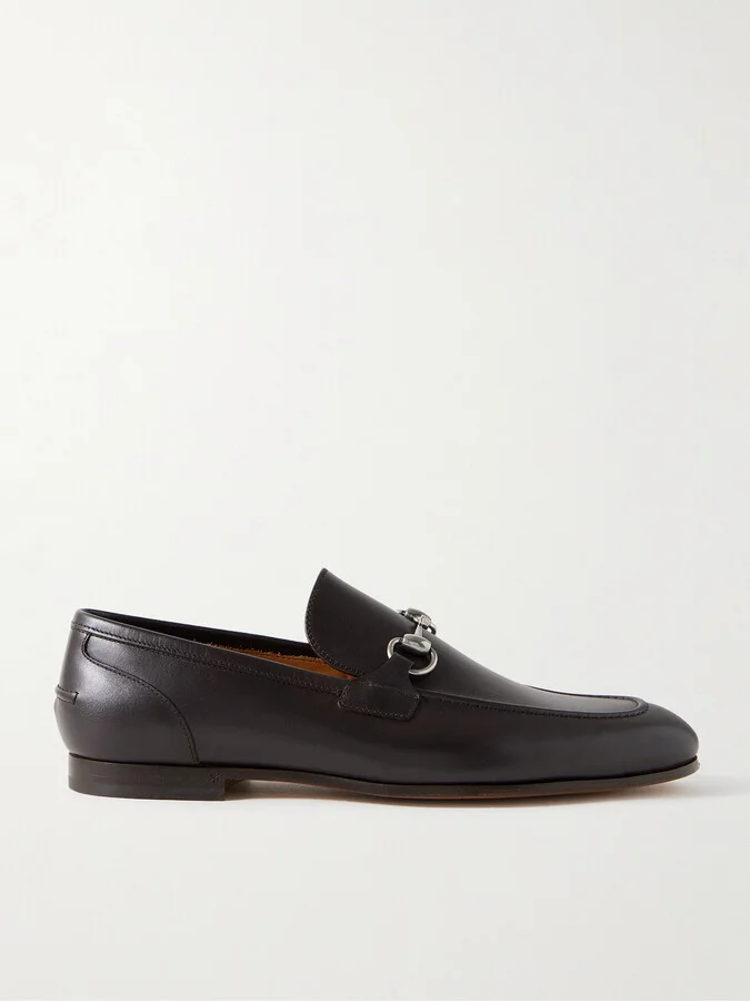 Jordaan Horsebit-Embellished Leather Loafers