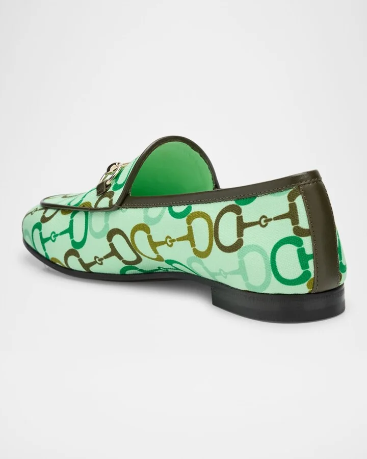 Jordaan Printed Cotton Horsebit Loafers - Image 2
