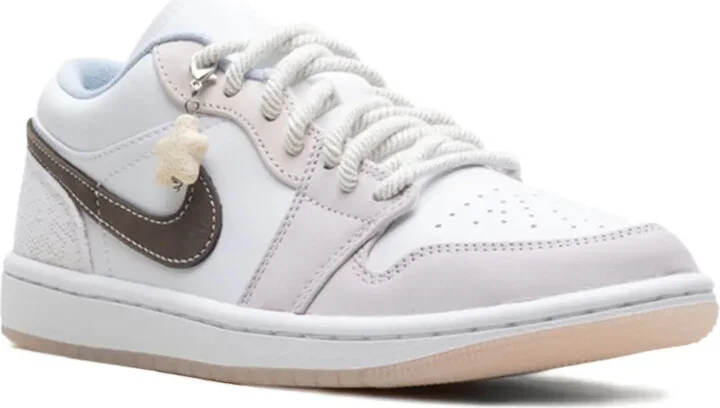Jordan 1 Low "White/White/Light Soft Pink/Ironstone" sneakers - Image 2