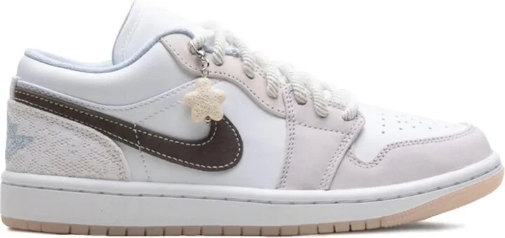 Jordan 1 Low "White/White/Light Soft Pink/Ironstone" sneakers