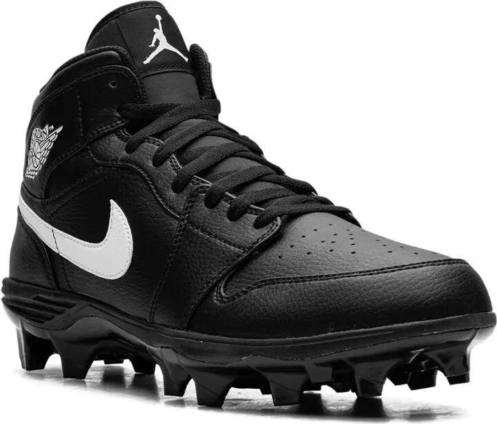 Jordan 1 Mid "Black/White" cleats - Image 2