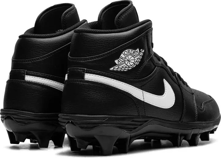 Jordan 1 Mid "Black/White" cleats - Image 3