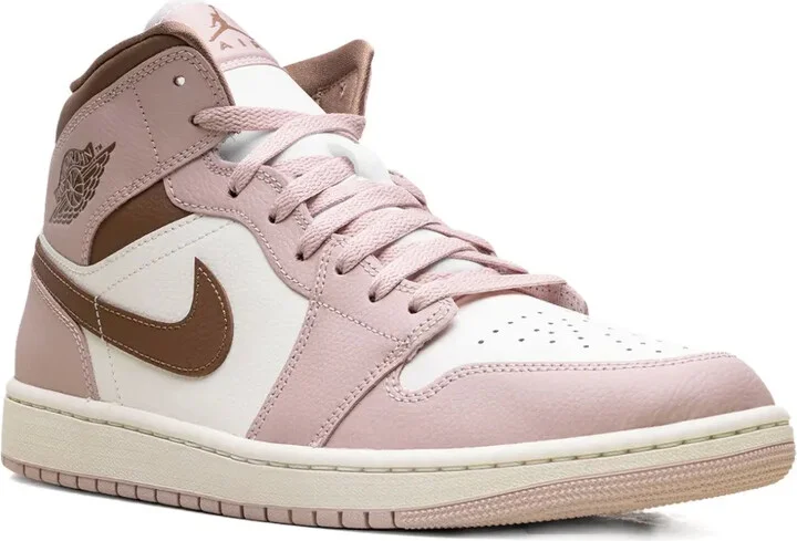 Jordan 1 Mid "Pink Oxford/Brown" sneakers - Image 2
