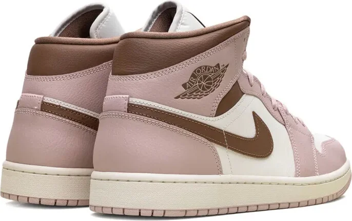 Jordan 1 Mid "Pink Oxford/Brown" sneakers - Image 3