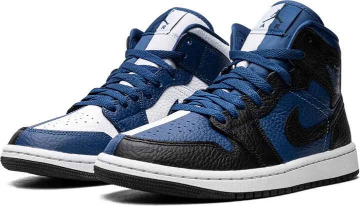 Jordan 1 Mid Split "Black/French Blue/White" sneakers - Image 4