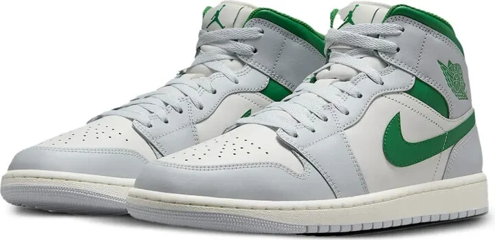 Jordan 1 Mid "White/Pure Platinum/Pine Green" sneakers - Image 2
