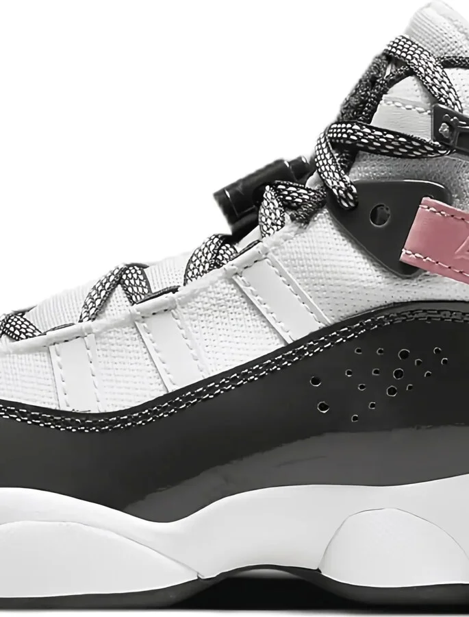 Jordan 6 Rings GS "White/Red Stardust/Vapor Green/Anthracite" sneakers - Image 4