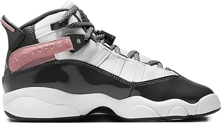 Jordan 6 Rings GS "White/Red Stardust/Vapor Green/Anthracite" sneakers