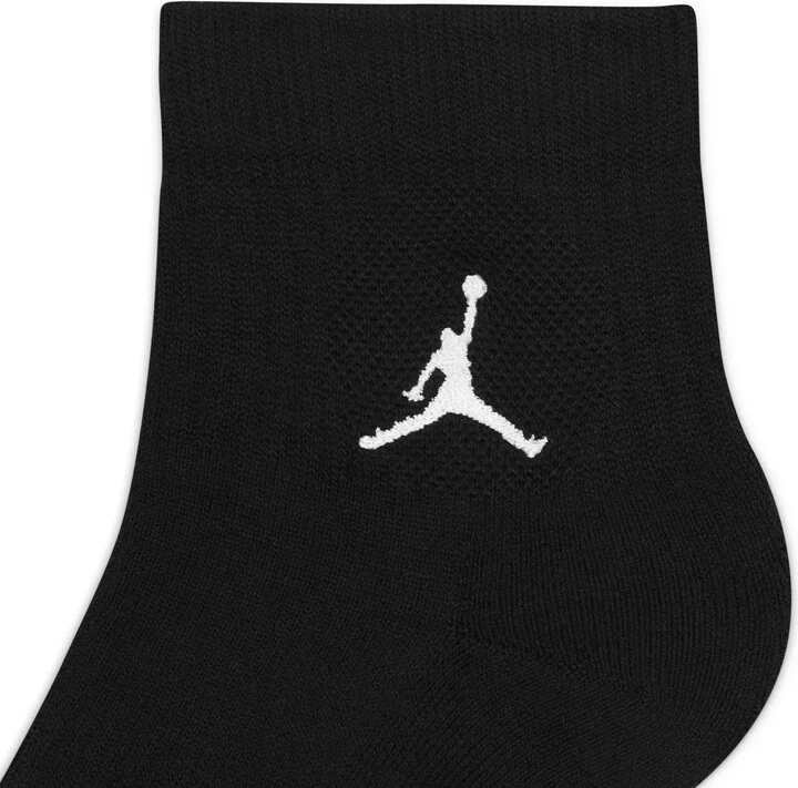 Jordan Everyday Ankle Socks (3 Pairs) in Black | DX9655-010 - Image 4