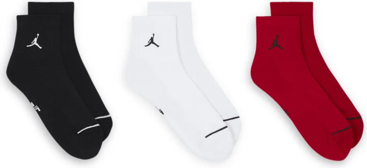 Jordan Everyday Ankle Socks (3 Pairs) in Multicolor | DX9655-902 - Image 3