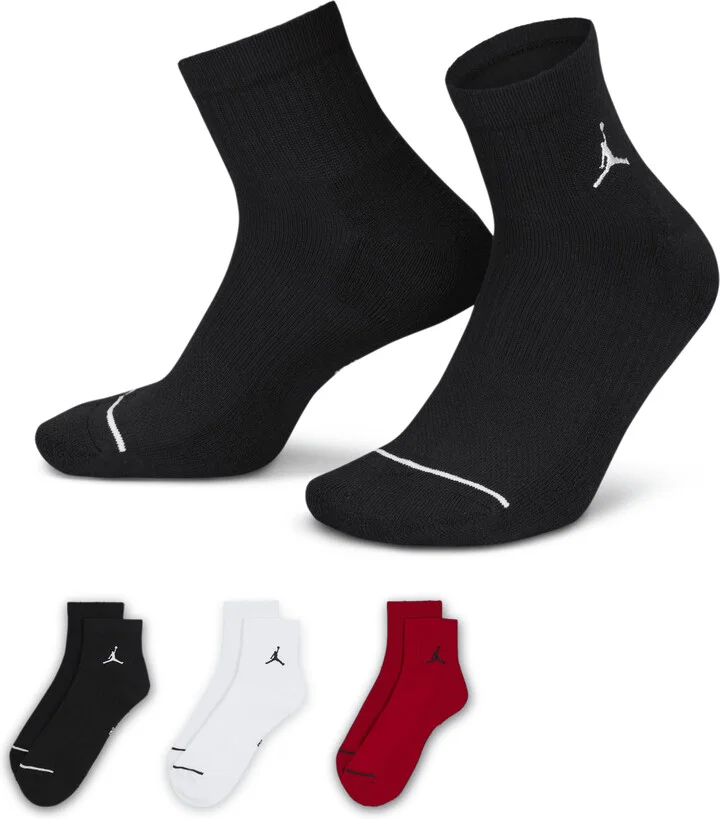 Jordan Everyday Ankle Socks (3 Pairs) in Multicolor | DX9655-902
