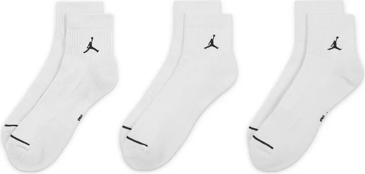 Jordan Everyday Ankle Socks (3 Pairs) in White | DX9655-100 - Image 2