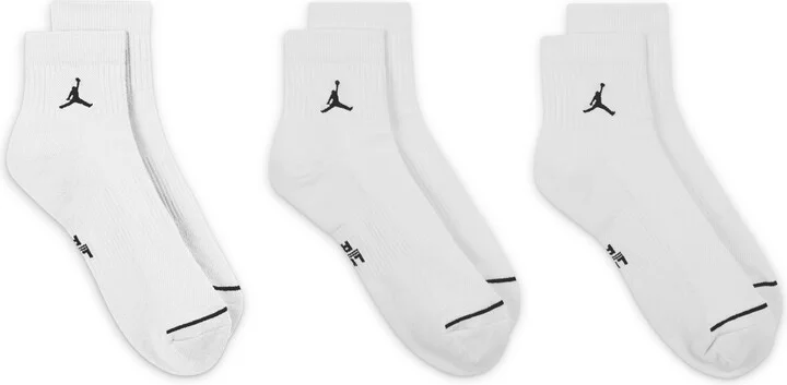 Jordan Everyday Ankle Socks (3 Pairs) in White | DX9655-100 - Image 3
