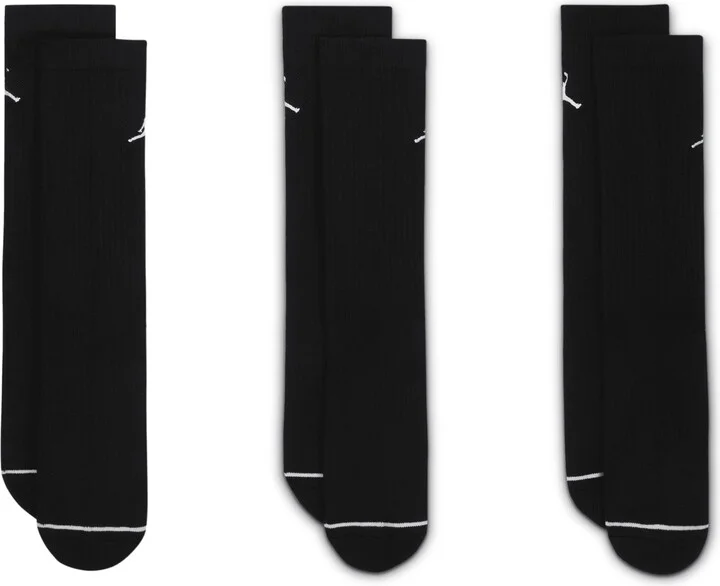Jordan Everyday Crew Socks (3 pairs) in Black | DX9632-010 - Image 2