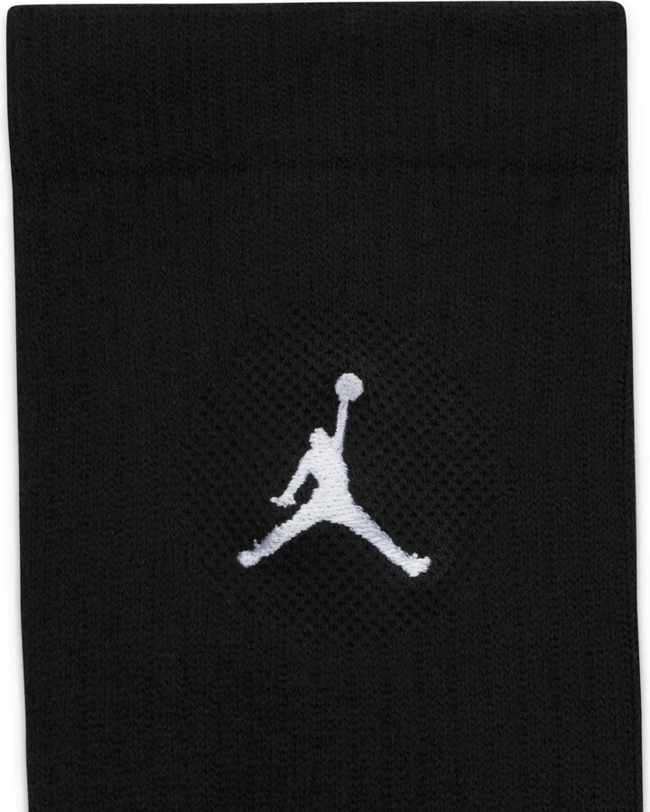 Jordan Everyday Crew Socks (3 pairs) in Black | DX9632-010 - Image 4