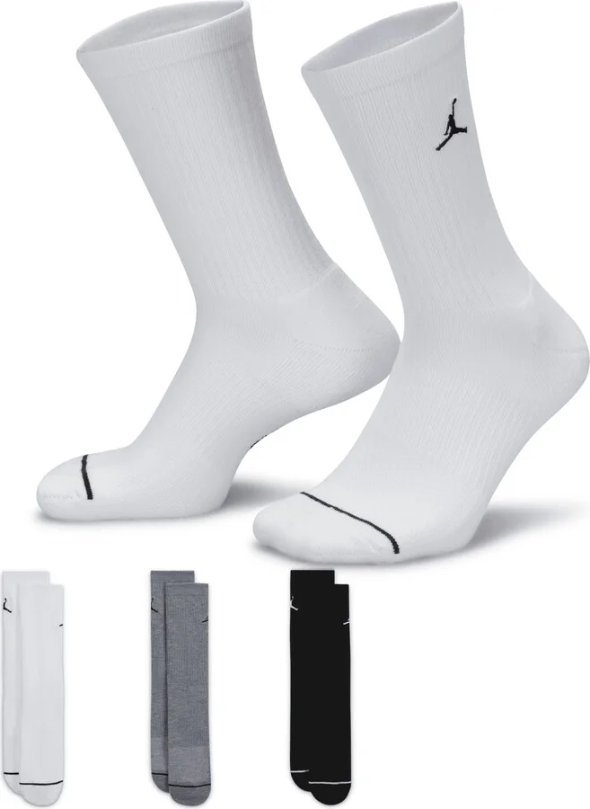 Jordan Everyday Crew Socks (3 pairs) in Multicolor | DX9632-914