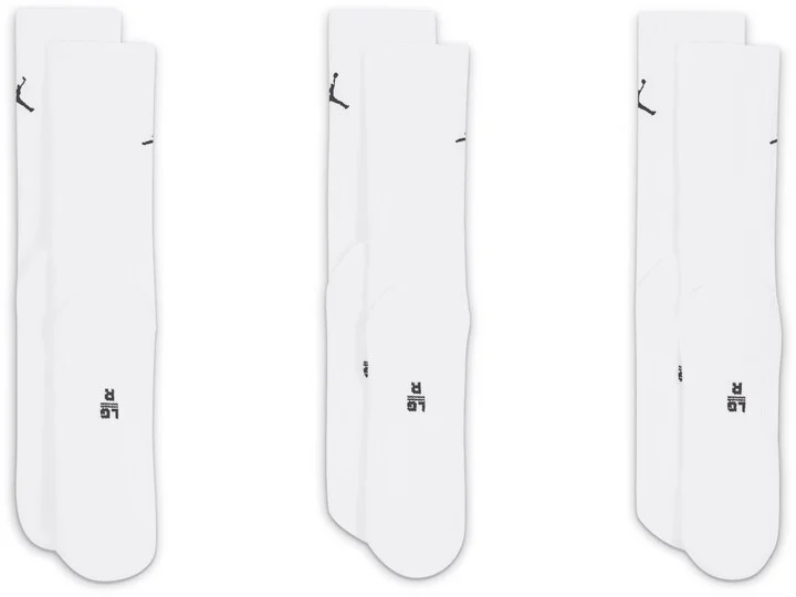 Jordan Everyday Crew Socks (3 pairs) in White | DX9632-100 - Image 3