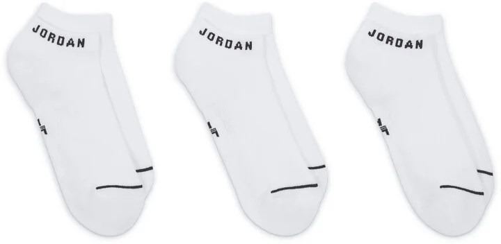 Jordan Everyday No-Show Socks (3 Pairs) in White | DX9656-100 - Image 3