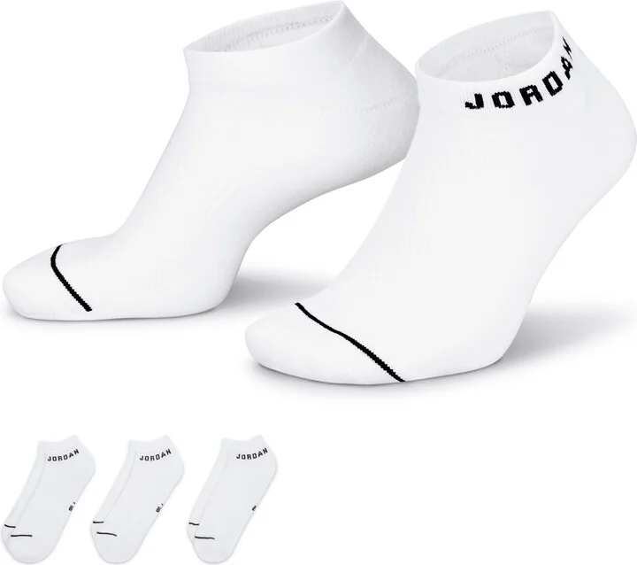 Jordan Everyday No-Show Socks (3 Pairs) in White | DX9656-100