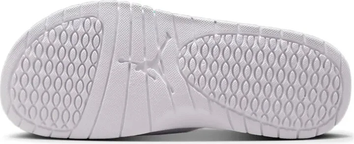 Jordan Hydro 5 Retro "White/New Emerald/Grape Ice/Black" slides - Image 4