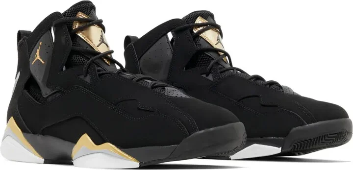Jordan True Flight "Black/Metallic Gold/Wolf Grey/White" sneakers - Image 2