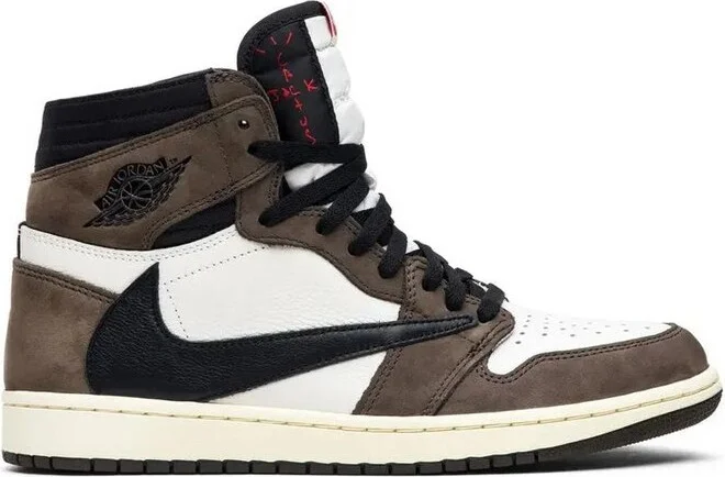 Jordan X Travis Scott Air Jordan 1 High TS SP Lace-Up Sneakers