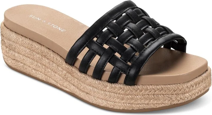 JORDANAA Womens Square toe Manmade Espadrilles