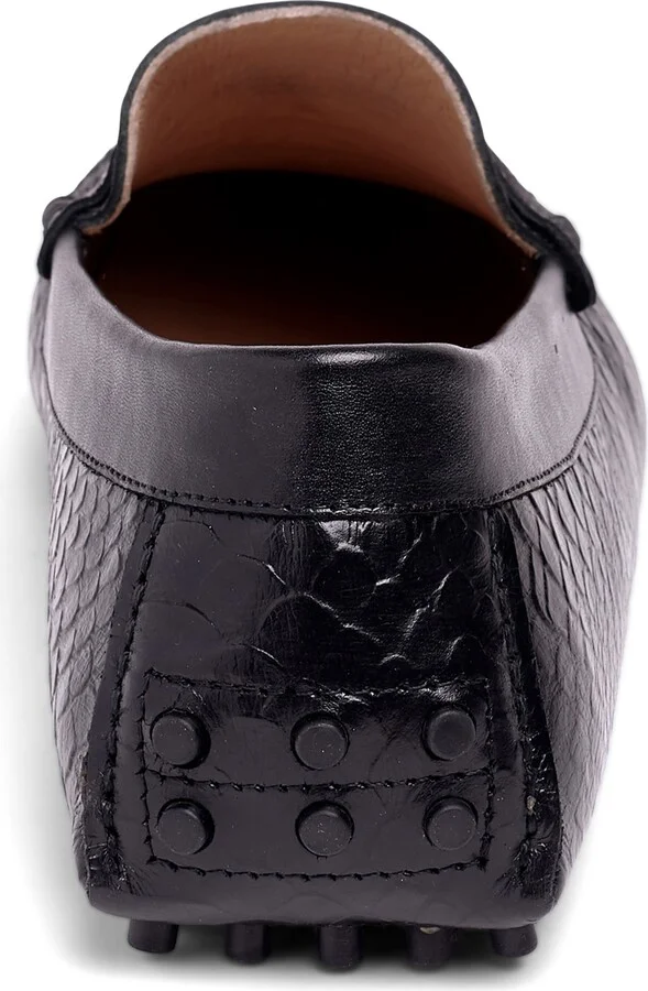 Jorde Snake Embossed Driver Loafer - Image 2
