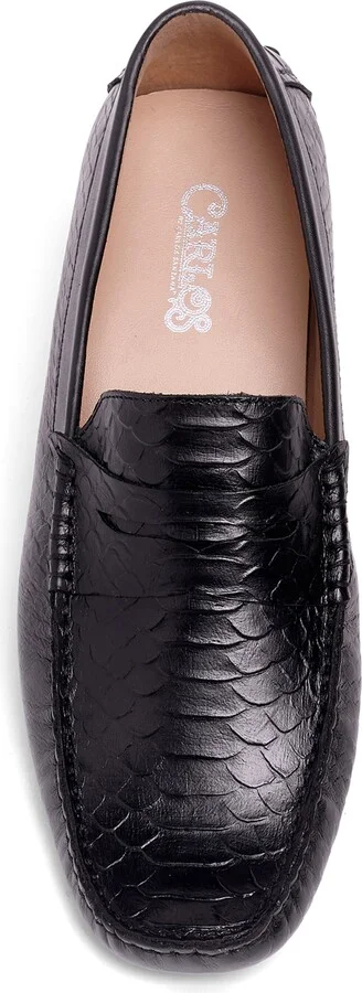 Jorde Snake Embossed Driver Loafer - Image 4