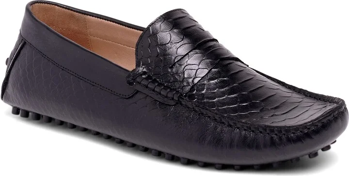 Jorde Snake Embossed Driver Loafer