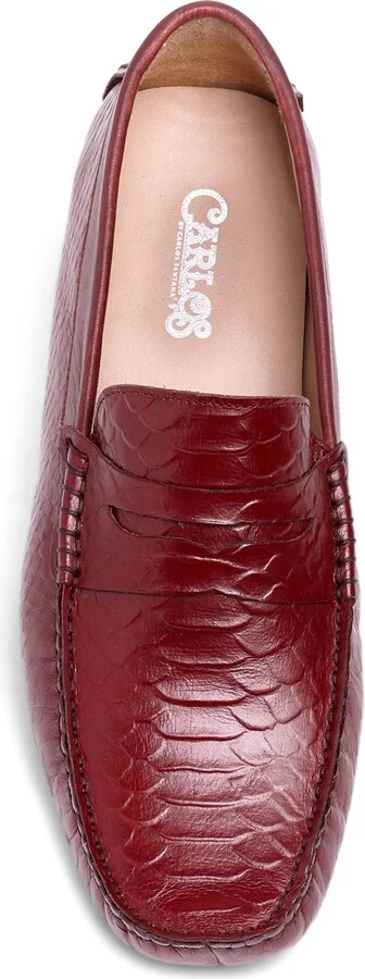 Jorge Croc Embossed Leather Driver - Image 4