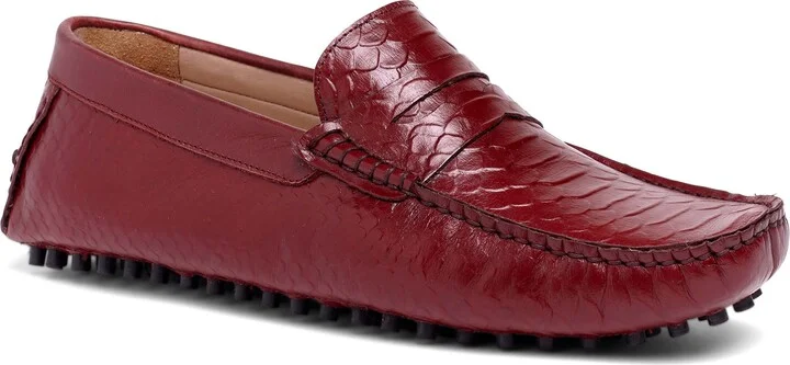 Jorge Croc Embossed Leather Driver