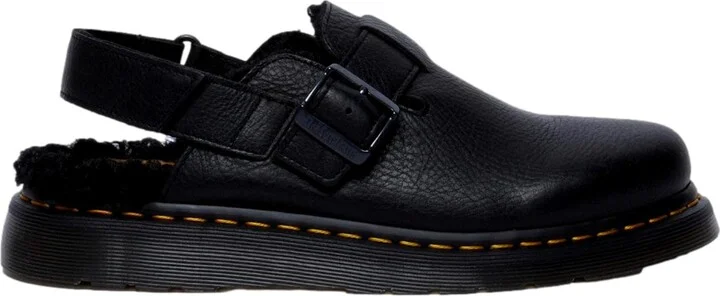 Jorge II Faux Fur Lined Leather Slingback Mules Black 31885001 Men's