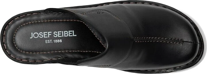 Josef Seibel Carole Women's Clog Shoes Dakota Black Leather : EU 36 (US Women's 5-5.5) M - Image 3